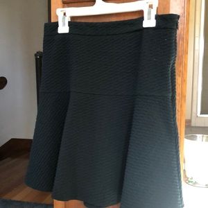 Loft Knit Emerald Green Flare Mini Skirt